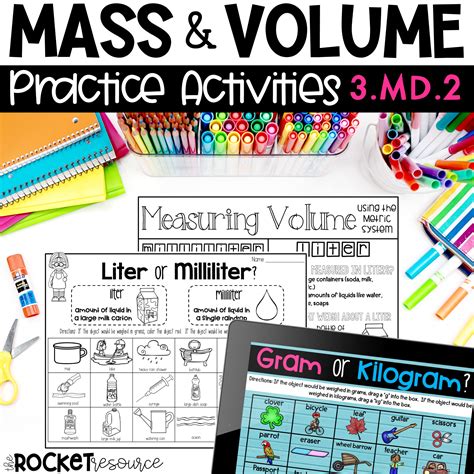 Mass And Volume 3rd Grade 3md2 Measuring Mass The Rocket Resource