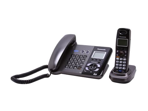 Panasonic KX TG9391T DECT 6 0 Digital 2 Line Corded Cordless Phone With