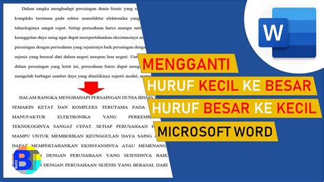 Cara Mengubah Huruf Kecil Menjadi Huruf Besar Kapital Di Word YouTube