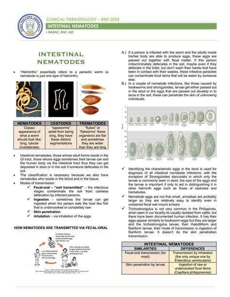 Solution Lecture Intestinal Nematodes Studypool