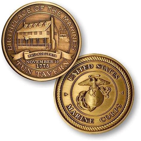 Usmc Marine Corps Challenge Coin Tun Tavern Birthplace Of 1775 Lg