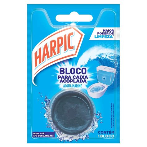 Detergente Sanitário Bloco para Caixa Acoplada Acqua Marine Harpic 45g