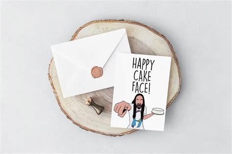 Steve Aoki Cake Face Birthday Card - Etsy