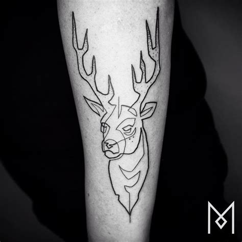 One Continuous Line Tattoos By Iranian German Artist Mo Ganji Cerf