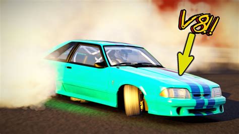 V Foxbody Mustang At Gymkhana Track Assetto Corsa Drifting Gameplay