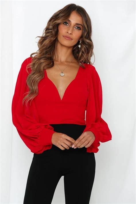 Night Train Crop Top Red In 2021 Red Chiffon Tops Off Shoulder Fashion Red Top Outfit