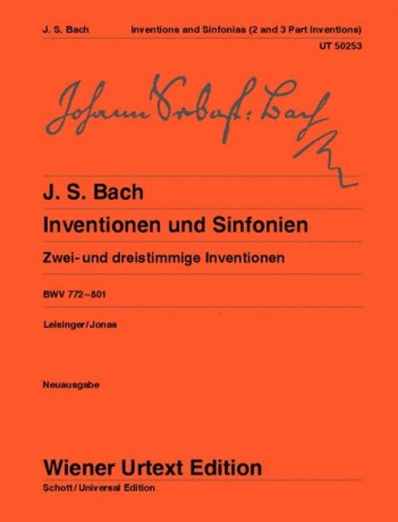 Inventions And Sinfonias Two And Three Part Inventions By Johann Sebastian Bach Chamber