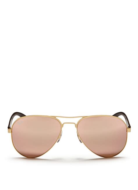 Lyst Ray Ban Metal Aviator Mirror Sunglasses In Black