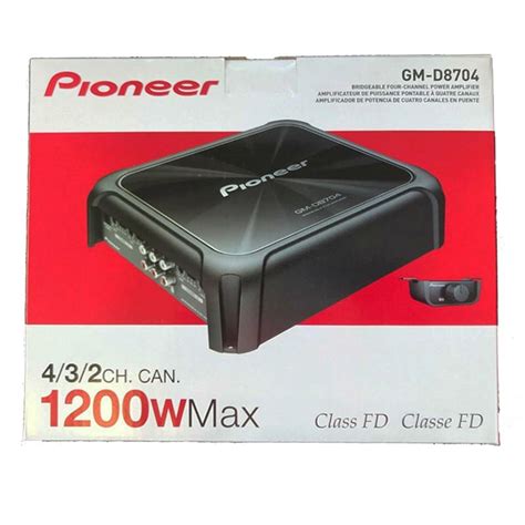 Pioneer GM-D8704 Car Audio Power Amp - Class FD 4-Channel Bridgeable ...
