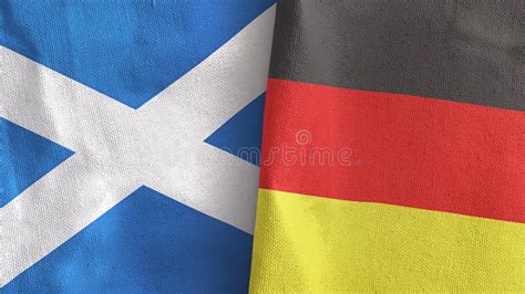 Germany Vs Scotland Smoke Flags Placed Side By Side German And Stock