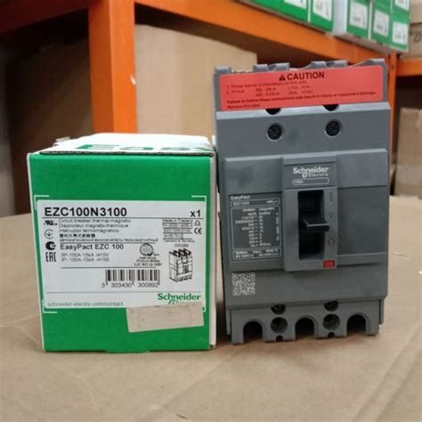 Schneider MCCB EZC100N Breaker 3pole 100Amp Easypact Automation