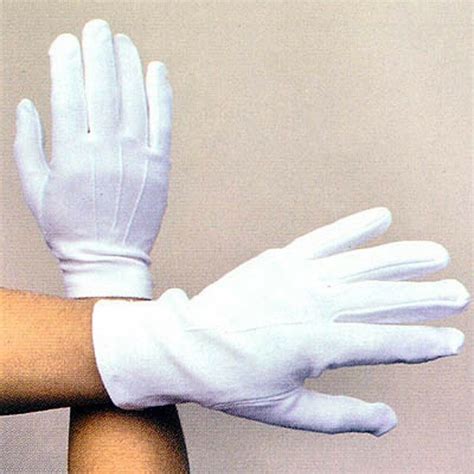 Men S White Cotton Dress Gloves Wedding Gloves Wrist Length For Men