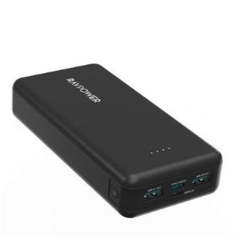 Ravpower Pd Pioneer 20000mah Power Bank 15w With 4 Ports Black Tashqila