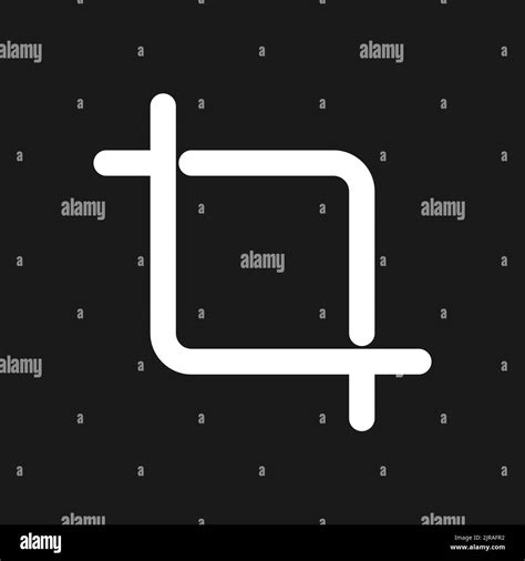 Crop Picture Dark Mode Glyph Ui Icon Stock Vector Image Art Alamy