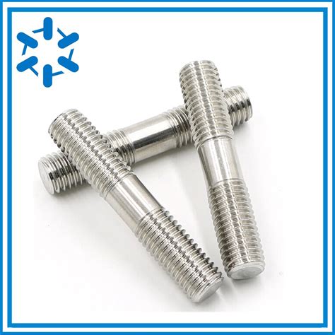 Pcs Lot Stainless Steel Double End Threaded Rods Bolts M