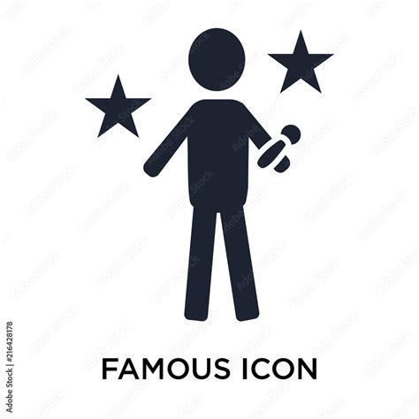 Famous icon vector sign and symbol isolated on white background, Famous ...