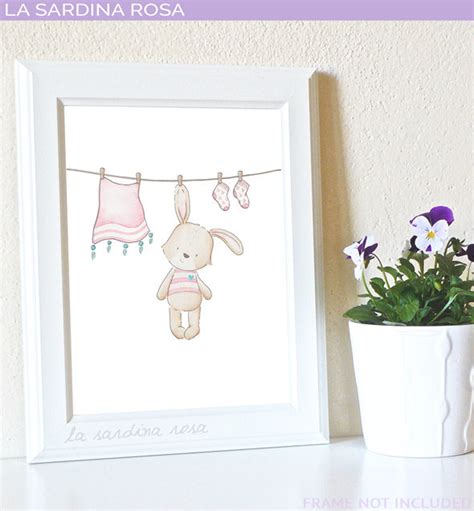 Baby Nursery Wall Art Bunny Prints Woodland Nursery Decor - Etsy