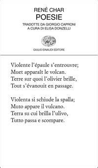 Poesie Testo francese a fronte René Char Libro Einaudi