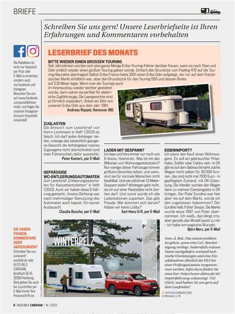 Auto Bild Reisemobil Sonderheft Caravan Als Epaper Im Ikiosk