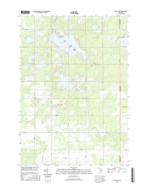 Mytopo Sage Lake Michigan Usgs Quad Topo Map