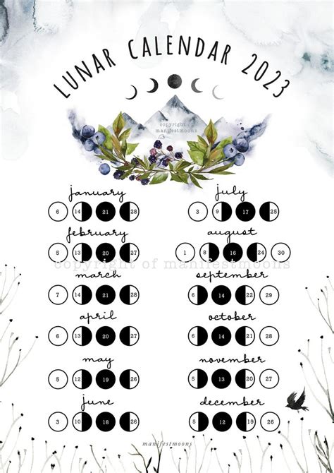 Wiccan, Magick, Witchcraft, Pagan, Moon Calendar, Lunar Calendar ...