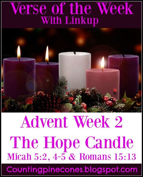 Advent Week 2 - Hope | Advent wreath diy, Advent season, Joy candle