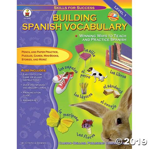 Building Spanish Vocabulary Resource Book, Grade PreK-12 (1 Piece(s ...