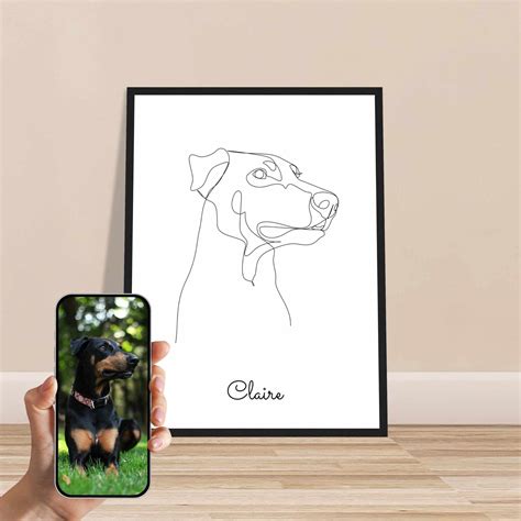 Benutzerdefinierte Pet Hund Portrait Malerei Von Foto