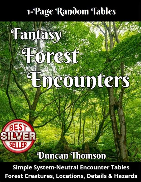 Forest Encounters Fantasy One Page Random Tables Chaos Gen Page