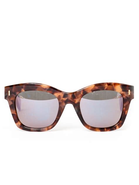 Lyst Fendi Square Frame Sunglasses In Brown