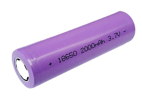 Li Ion 18650 3 7 V 2000mAh 7 4WH Rechargeable Flat Top Battery