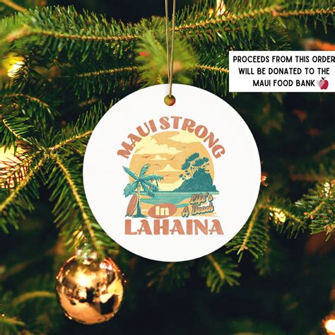 Lahaina Ornament, Lahaina Maui Strong Ornament, Maui Support Ceramic ...