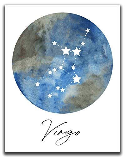 Virgo Zodiac Astrological Sign Constellation Moon Wall Art 11x14 Unframed Print