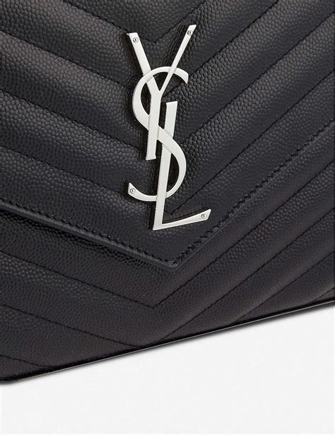 Saint Laurent Monogram Quilted Leather Chain Wallet Semashow