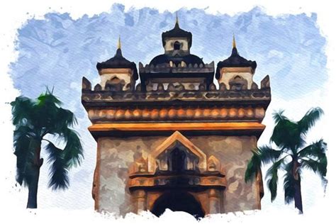 Vientiane Landmarks Designs Graphics