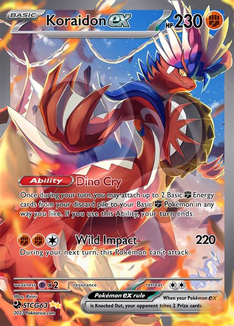 Custom Orica Full Art Koraidon Ex Handmade Holographic Etsy Australia