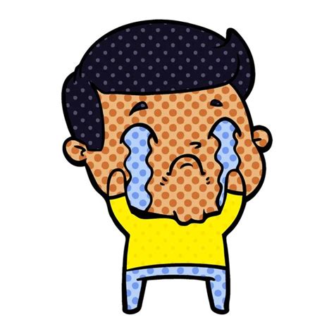 Vector Illustration Cartoon Man Crying Stock Vector By Lineartestpilot