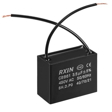 Buy Sourcing Ceiling Fan Capacitor CBB61 3 5uF 450V AC 2 Wires