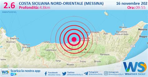 Scossa Di Terremoto Magnitudo Nei Pressi Di Costa Siciliana Nord