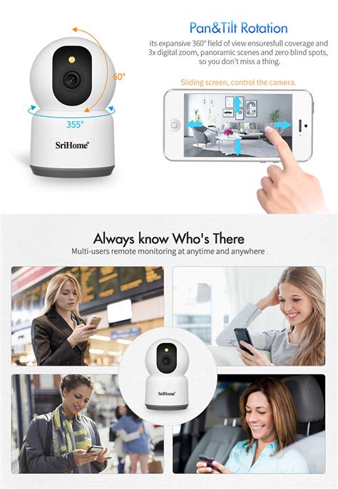 5G WiFi Camera Sricam SriHome SH038 CCTV 2K 2560x1440 4MP QUAD HD IP