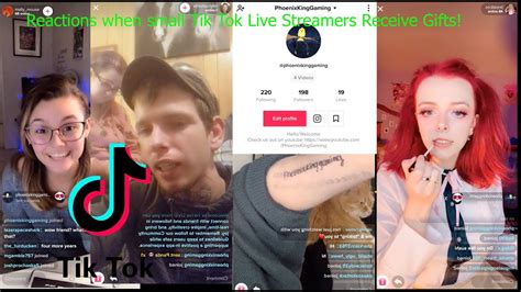 Tik Tok Small Live Streamers Reactions To Receiving Ts Youtube