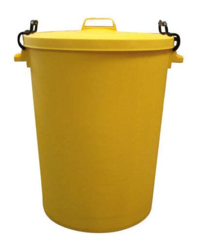 LARGE 110L LITRE BIN HEAVY DUTY BLACK PLASTIC RUBBISH WASTE DUSTBIN