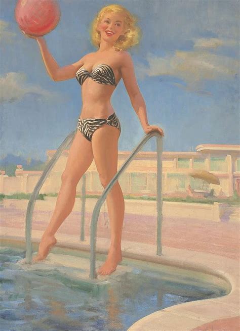 Pin Up Girl 1950 S Bikini Swim ByArt Frahm Photograph By Redemption