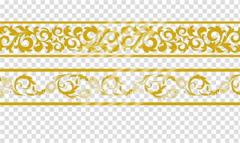 Free Download Gold Floral Accent Sticker Illustration Decorative