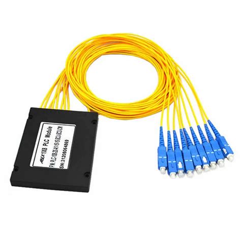 4pcs Lot Optical Fiber Splitter 1 8 PLC SC UPC Singlemode G657A1 3 0mm