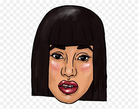 Bodak Yellow Illustration, Face, Person, Human HD PNG Download - FlyClipart