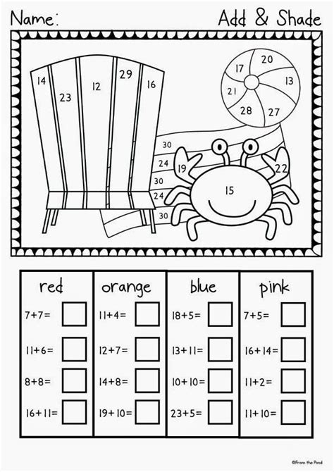 Math Summer Fun Worksheets Nd Grade Free