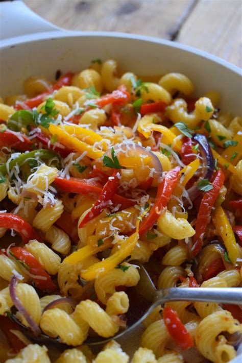 Bell Pepper Pasta Salad Julias Cuisine