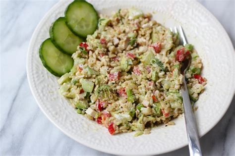 Maaltijdsalade Met Rijst En Gerookte Kip Lekker En Simpel