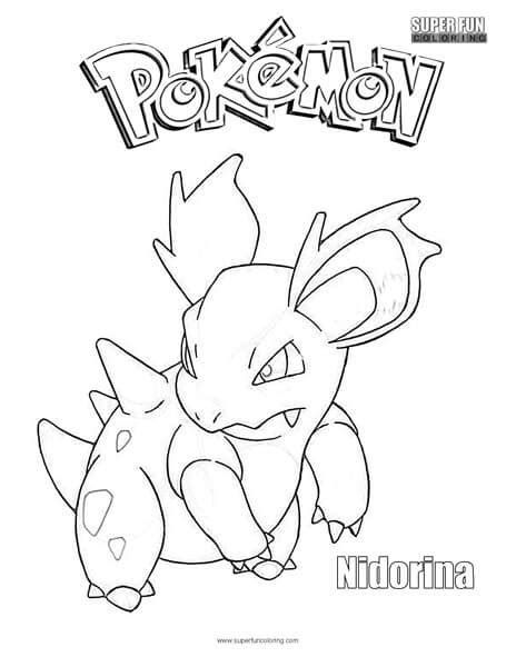 Nidorina Pokemon Coloring Page Super Fun Coloring